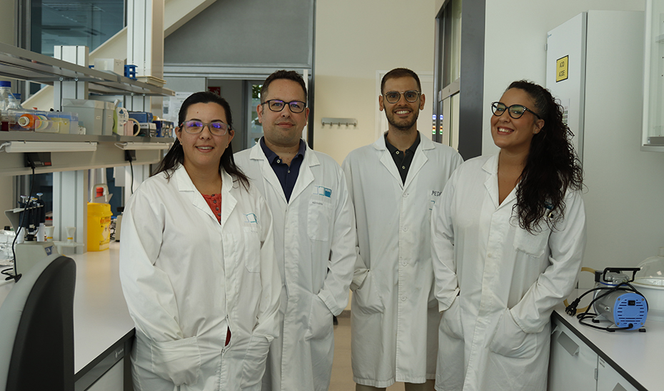 
			      Equipo de investigadores del Instituto de Hortofruticultura Subtropical y Mediterránea \u0027La Mayora\u0027 que ha desarrollado el bioplástico.			    
			  